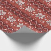 Oogstbeker Scandinavian Knit Red Heart Cadeaupapier (Hoek)