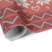 Oogstbeker Scandinavian Knit Red Heart Cadeaupapier (Rol Hoek)