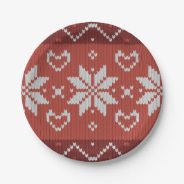 Oogstbeker Scandinavian Knit Red Heart Papieren Bordje