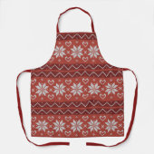 Oogstbeker Scandinavian Knit Red Heart Schort (Voorkant)