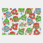 Oogstbekers in rood en groen 3 inpakpapier vel (Voorkant 3)