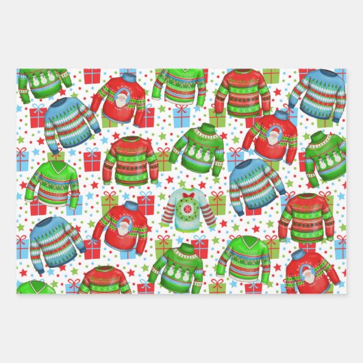 Oogstbekers in rood en groen 3 inpakpapier vel (Voorkant 3)