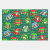 Oogstbekers in rood en groen 3 inpakpapier vel (Voorkant 2)