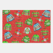 Oogstbekers in rood en groen 3 inpakpapier vel (Voorkant)