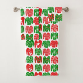 Oogstbekers met kerstavond Cute Holiday Pattern Bad Handdoek