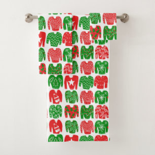 Oogstbekers met kerstavond Cute Holiday Pattern Bad Handdoek