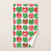 Oogstbekers met kerstavond Cute Holiday Pattern Bad Handdoek (Handdoek)