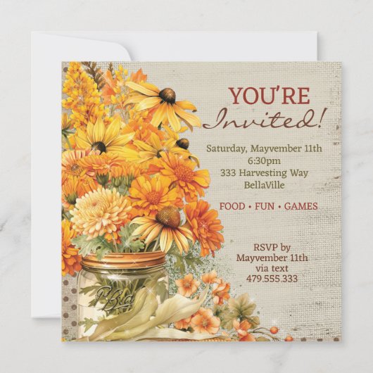 oogstbijeenkomst kaart (Achterkant)