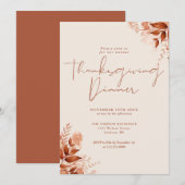 Oogstbladeren Thanksgiving-diner Feestdagenkaart (Voorkant / Achterkant)