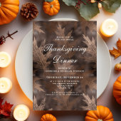 Oogstbladeren Thanksgiving-diner Kaart