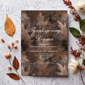 Oogstbladeren Thanksgiving-diner Kaart