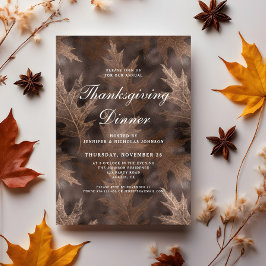 Oogstbladeren Thanksgiving-diner  Kaart