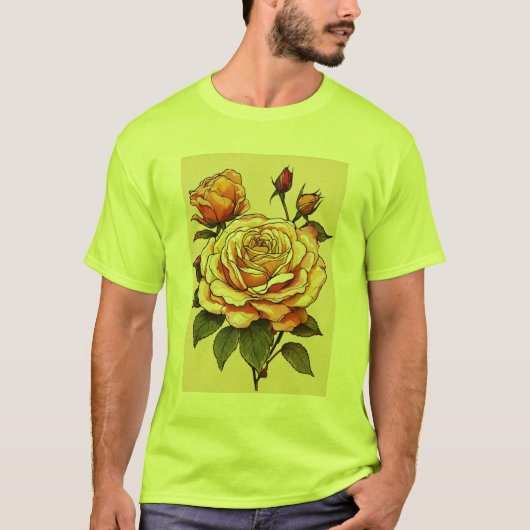 Oogstbloei: Thanksgiving Roos & Bud Elegance" T-shirt (Voorkant)