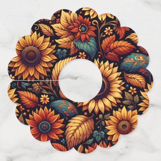 "Oogstbloem" Wijnglaslabel (Voorkant)