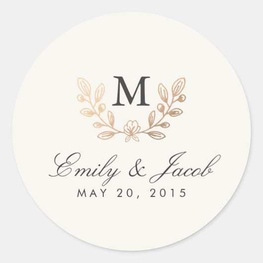 Oogstbloemen Ronde Sticker (Voorkant)