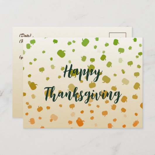 Oogstdag Kaart met Pompoenen (Voorkant / Achterkant)