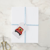 Oogstdag-vrachtwagen Cadeaulabel (Met Touw)