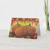 Oogstdagpompoenen #1 Herfst Bladeren Kaart (Voorkant)