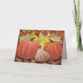 Oogstdagpompoenen #2 Herfst Herfstbladeren Kaart (Voorkant)