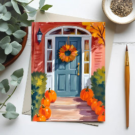 Oogstdagpompoenen | Aquarel Herfst Briefkaart