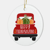 Oogstdank Truck Keramisch Ornament (Links)