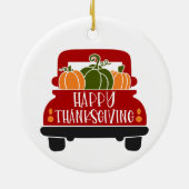 Oogstdank Truck Keramisch Ornament (Achterkant)