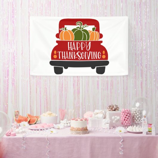 Oogstdank Truck Spandoek (Feest)