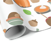Oogstdankdag Herfst Pompoenen Eten Cadeaupapier (Rol Hoek)