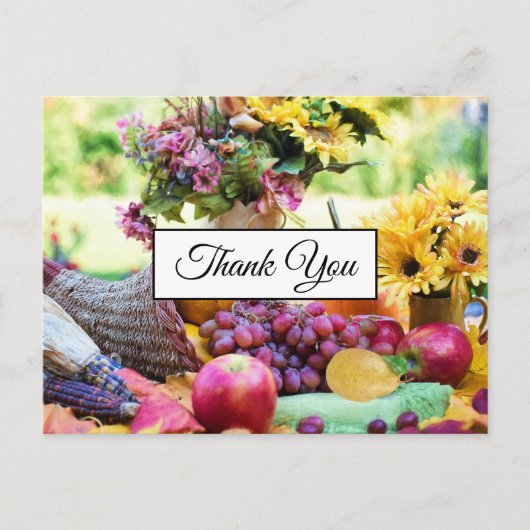 Oogstdankfeest Herfst Oogst Dank U Briefkaart (Voorkant)
