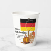 Oogstdankfest | Duits THANKSGIVING Papieren Bekers (Achterkant)