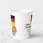Oogstdankfest | Duits THANKSGIVING Papieren Bekers (Links)