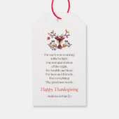 Oogstdicht Country Rustic Herfstloof Cadeaulabel (Achterkant)