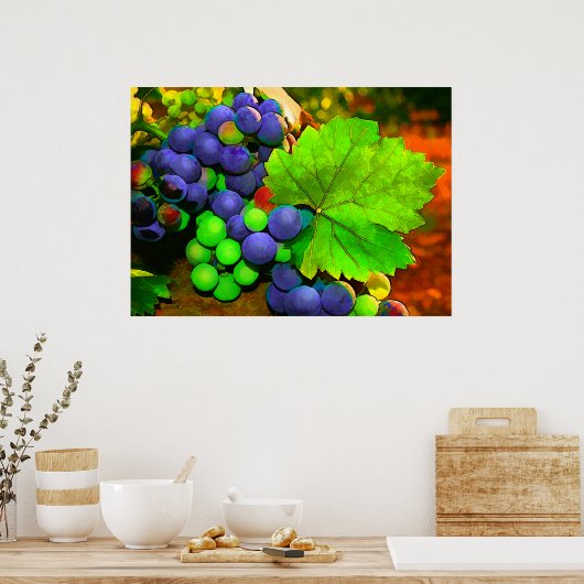 Oogstdruiven Poster (Keuken)