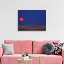 Oogste Moon Canvas Print
