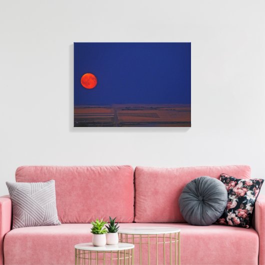 Oogste Moon Canvas Print (Insitu (Woonkamer))