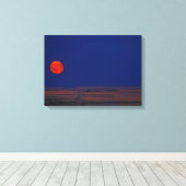 Oogste Moon Canvas Print (Insitu (Houten vloer))