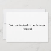 Oogste uitnodiging voor het festival (Achterkant)