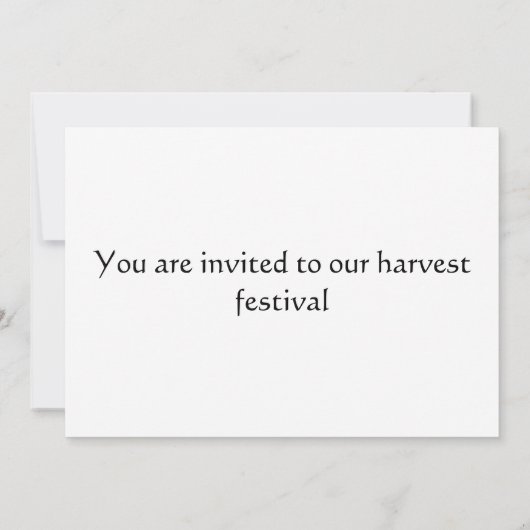 Oogste uitnodiging voor het festival (Achterkant)