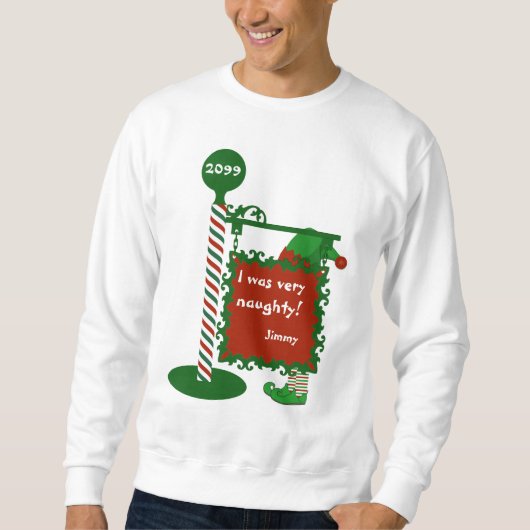 Oogstelijk kerstshirt "Ik was heel stout" Trui (Voorkant)