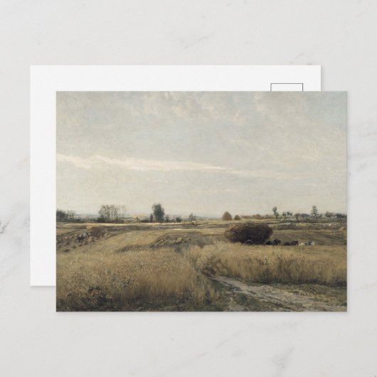 oogsten | Charles-Francois Daubigney Briefkaart (Voorkant / Achterkant)