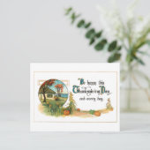  oogsten en Thanksgiving begroeting Feestdagenkaart (Staand voorkant)