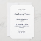 oogsten en Thanksgiving in Turkije Kaart (Achterkant)