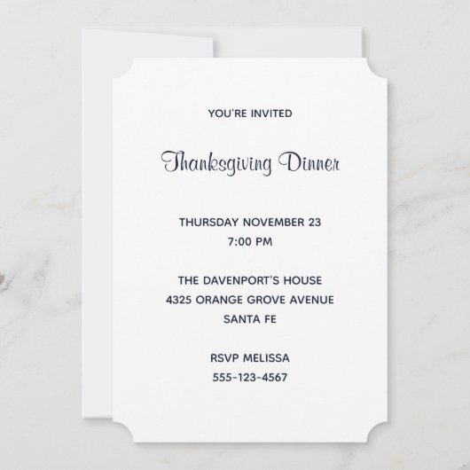 oogsten en Thanksgiving in Turkije Kaart (Achterkant)