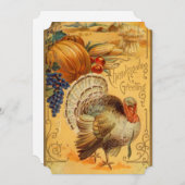 oogsten en Thanksgiving in Turkije Kaart (Voorkant / Achterkant)