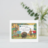 oogsten Kinderen en Thanksgiving Verse Feestdagenkaart (Staand voorkant)