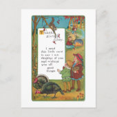  oogsten Kinderen en Thanksgiving Verse Feestdagenkaart (Voorkant)