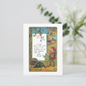oogsten Kinderen en Thanksgiving Verse Feestdagenkaart (Staand voorkant)