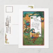 oogsten Kinderen en Thanksgiving Verse Feestdagenkaart (Voorkant / Achterkant)