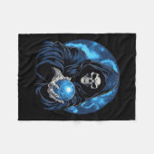 Oogsterf Skelet Halloween  Fleece Deken (Voorkant (Horizontaal))