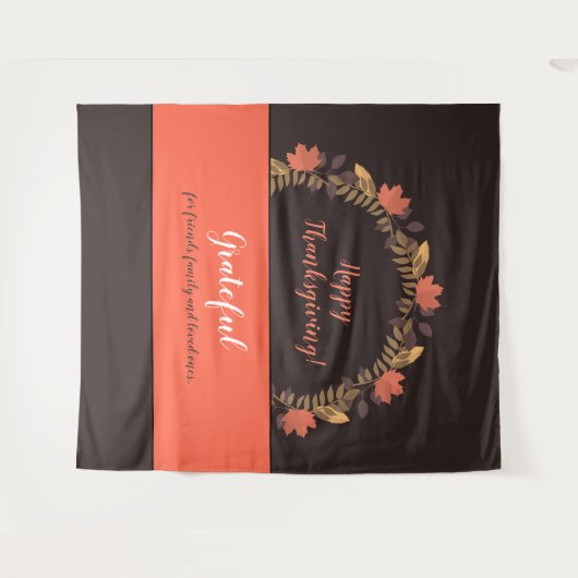 Oogstfeest Herfstbladeren Foto Achtergrond Wandkleed (Voorkant (horizontaal))